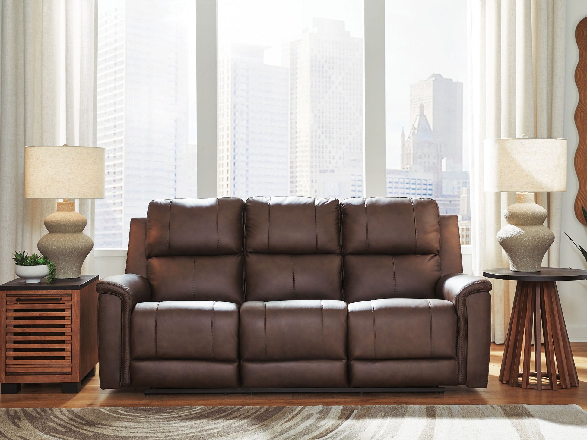 Bleckley - Power Reclining Sofa With Adjustable Headrest - Hornell Furniture Outlet
