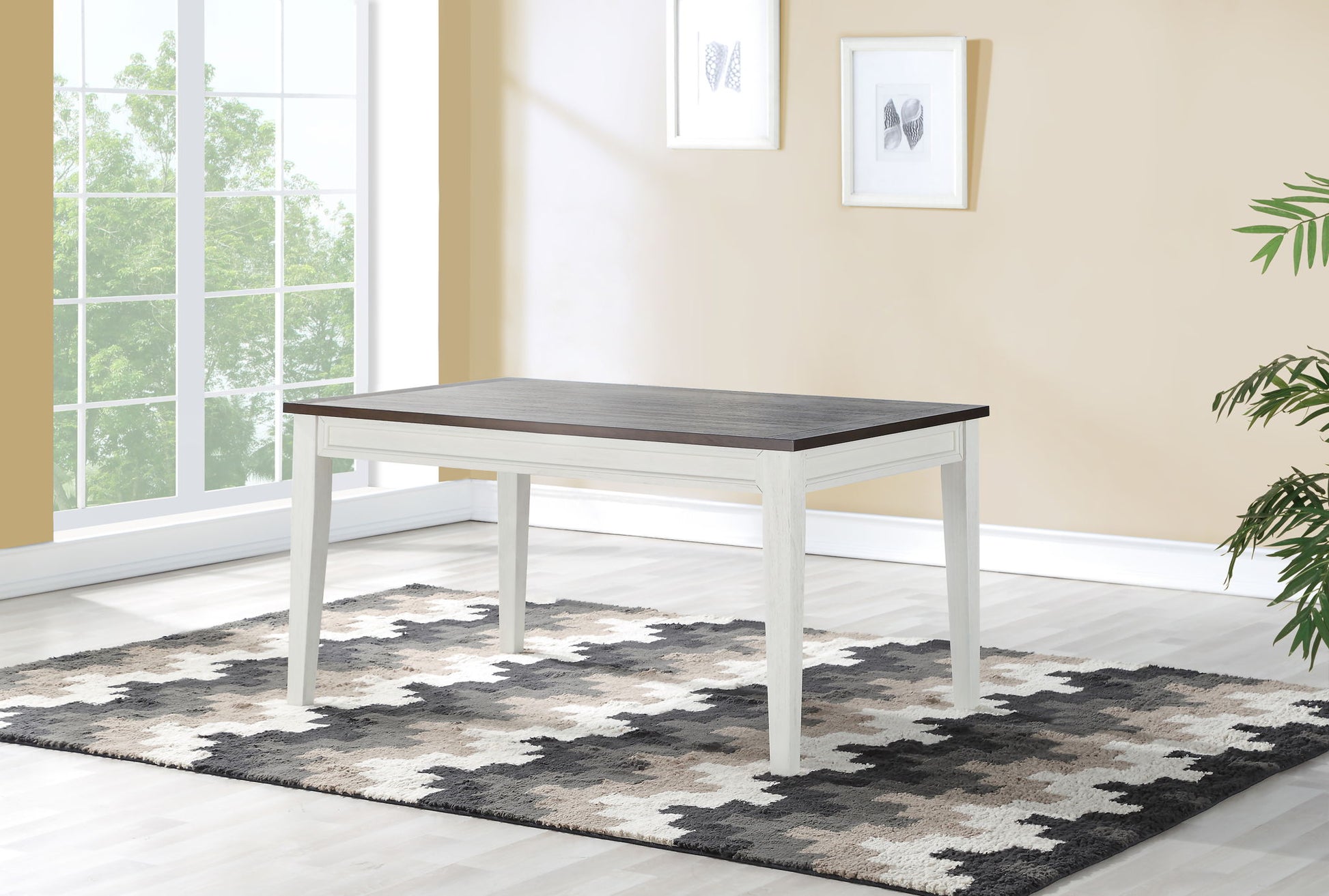 Caylie - Fix Top Dining Table - White - Hornell Furniture Outlet