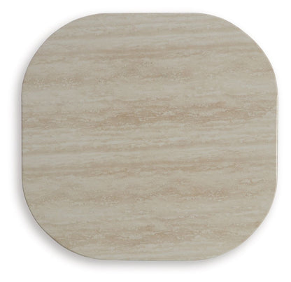 Kimora - Beige / Dark Brown - Square End Table - Hornell Furniture Outlet