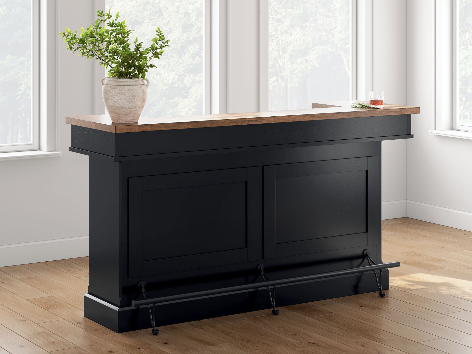 Wildenauer - Brown / Black - Bar - Hornell Furniture Outlet