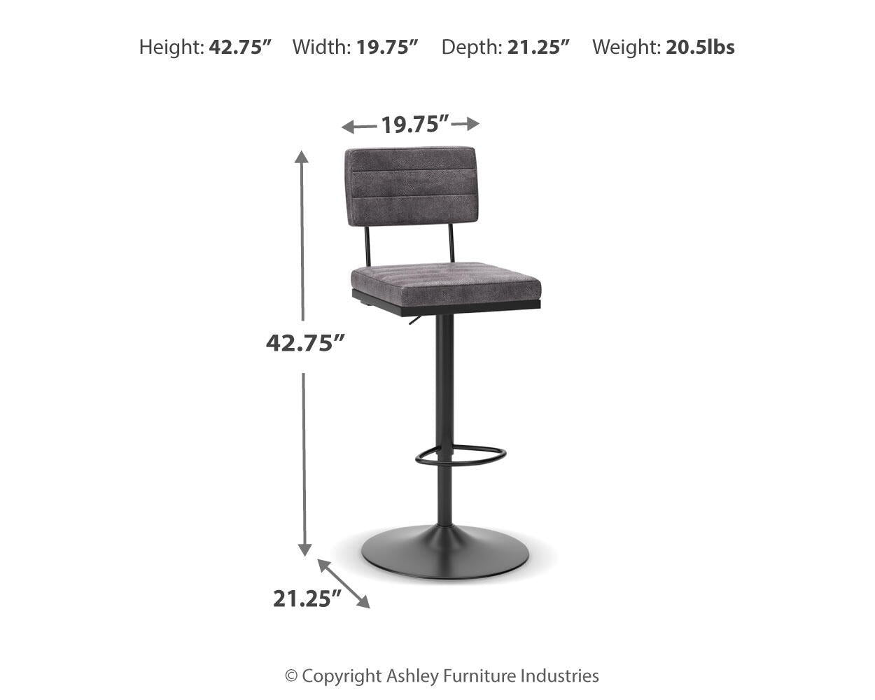 Strumford - Tall Swivel Barstool (Set of 2) - Hornell Furniture Outlet