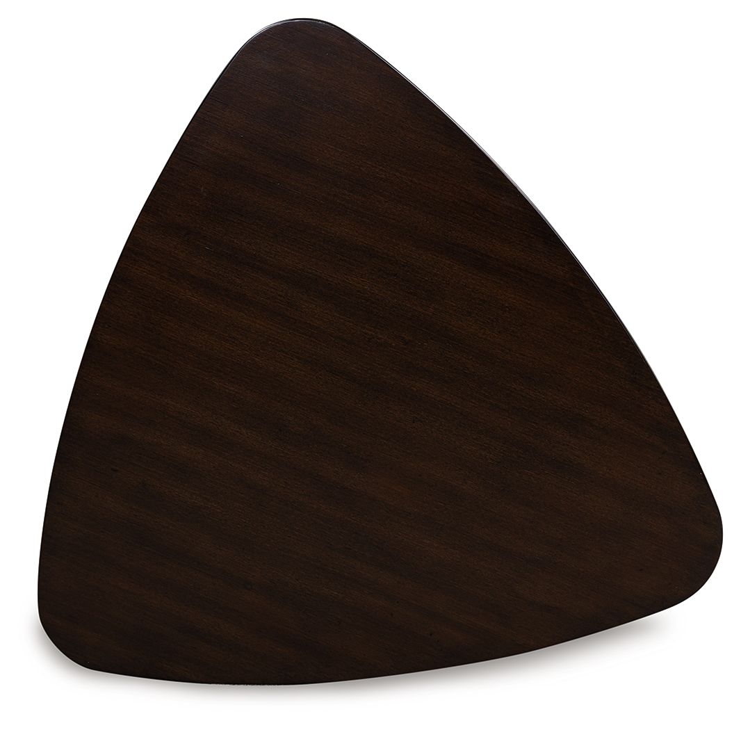 Mallenette - Merlot - Triangle Dining Room Table - Hornell Furniture Outlet