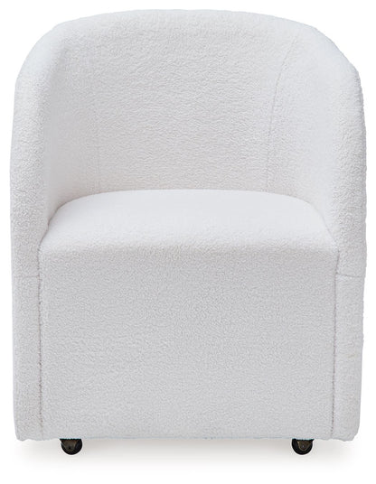 Rowanbeck - Ivory - Dining Upholstered Arm Chair (Set of 2) - Hornell Furniture Outlet