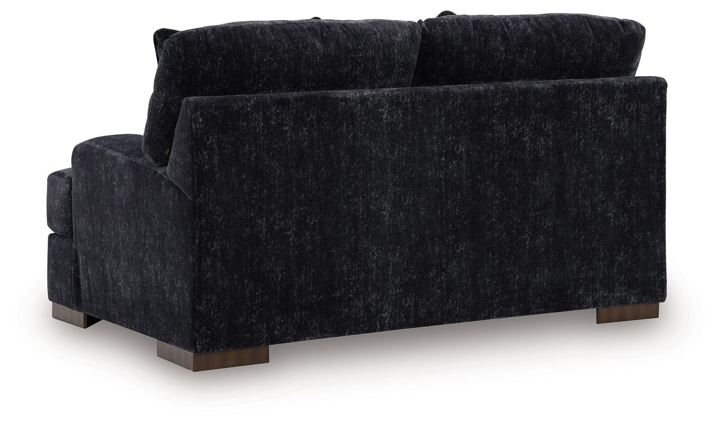 Whitmore Manor - Loveseat - Black Pearl - Hornell Furniture Outlet