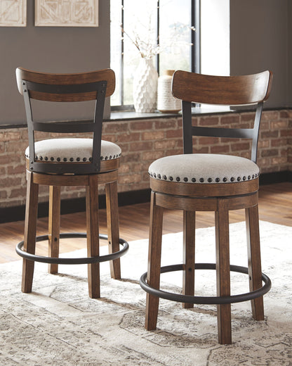 Valebeck - Full Back Swivel Stool - Hornell Furniture Outlet