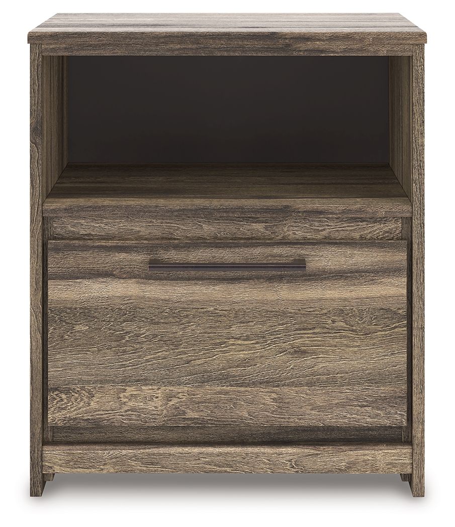 Elbrim - Brown - One Drawer Night Stand - Hornell Furniture Outlet