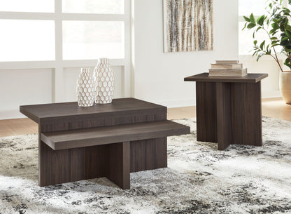 Zendex - Brown - Occasional Table Set (Set of 2) - Hornell Furniture Outlet