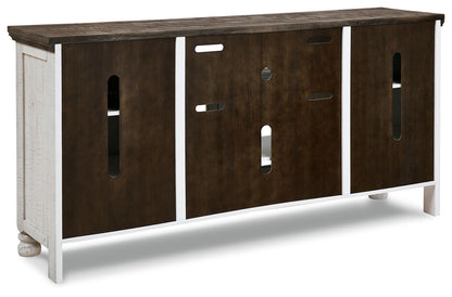 Havalance - Extra Large TV Stand - 4 Doors - Brown / Beige - Hornell Furniture Outlet