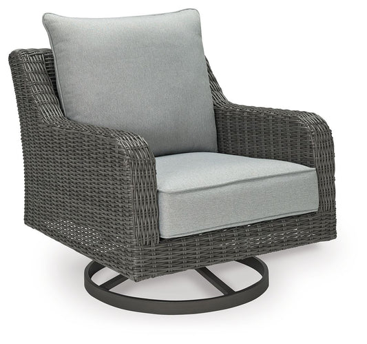 Elite Park - Swivel Lounge w/ Cushion - Gray - Hornell Furniture Outlet