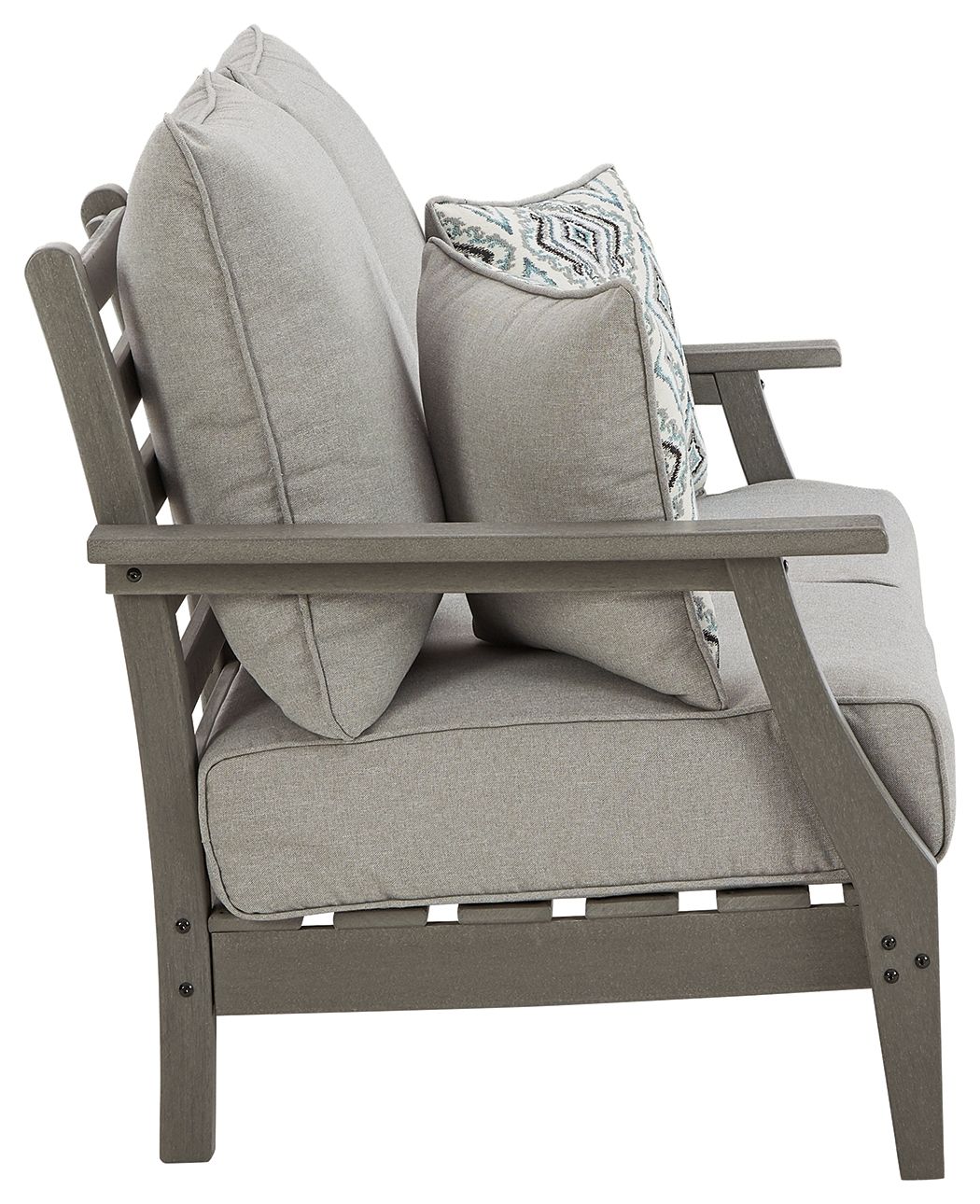 Visola - Gray - Loveseat w/Cushion - Hornell Furniture Outlet