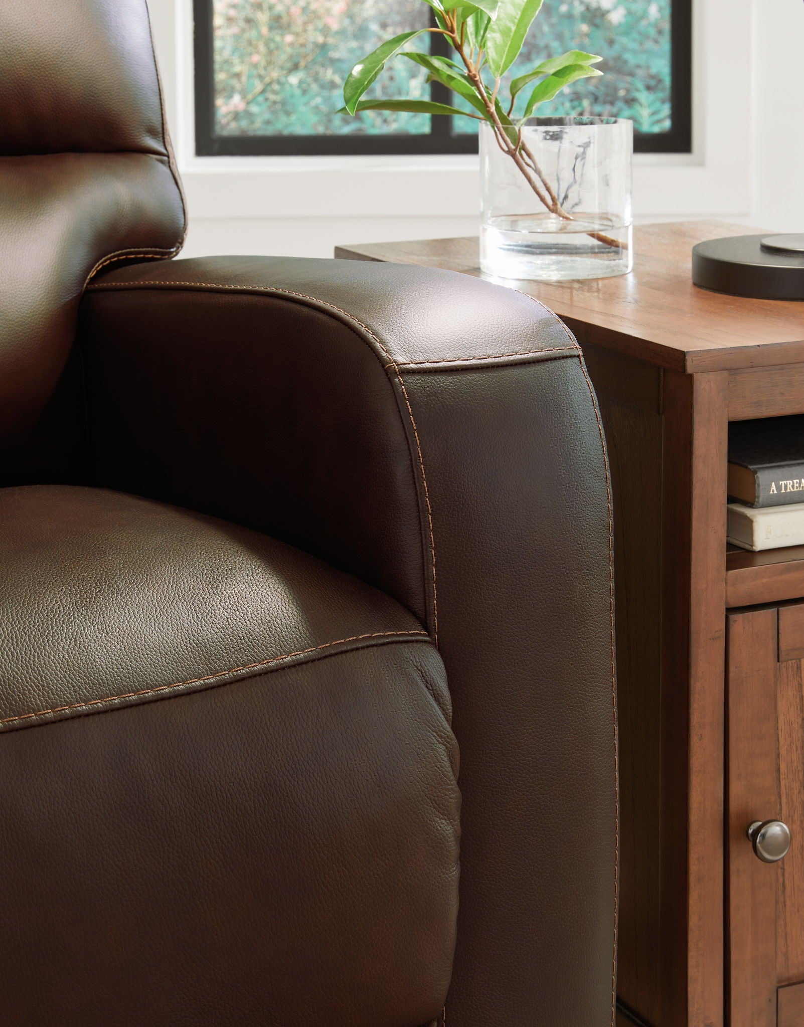 Emberla - Coffee - Swivel Glider Recliner - Hornell Furniture Outlet