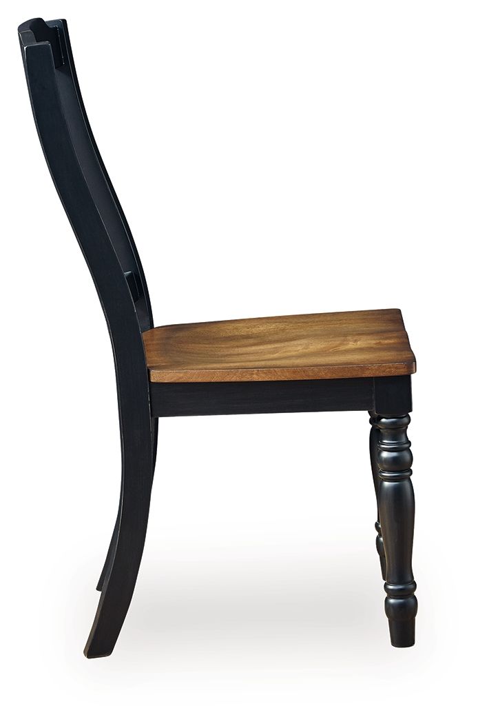 Clorazi - Dining Room Side Chair (Set of 2) - Black / Brown - Hornell Furniture Outlet