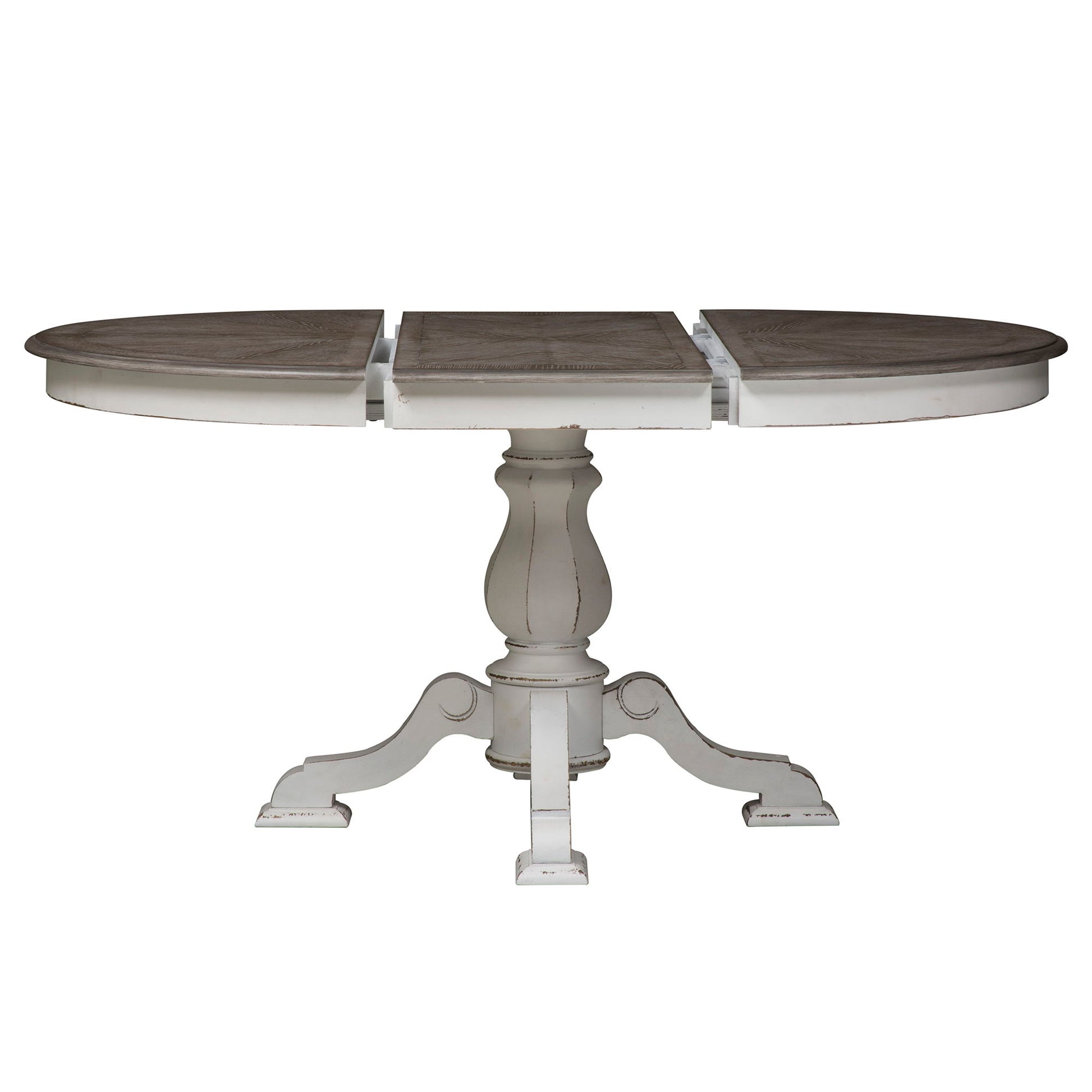 Magnolia Manor - Pedestal Table - White - Hornell Furniture Outlet