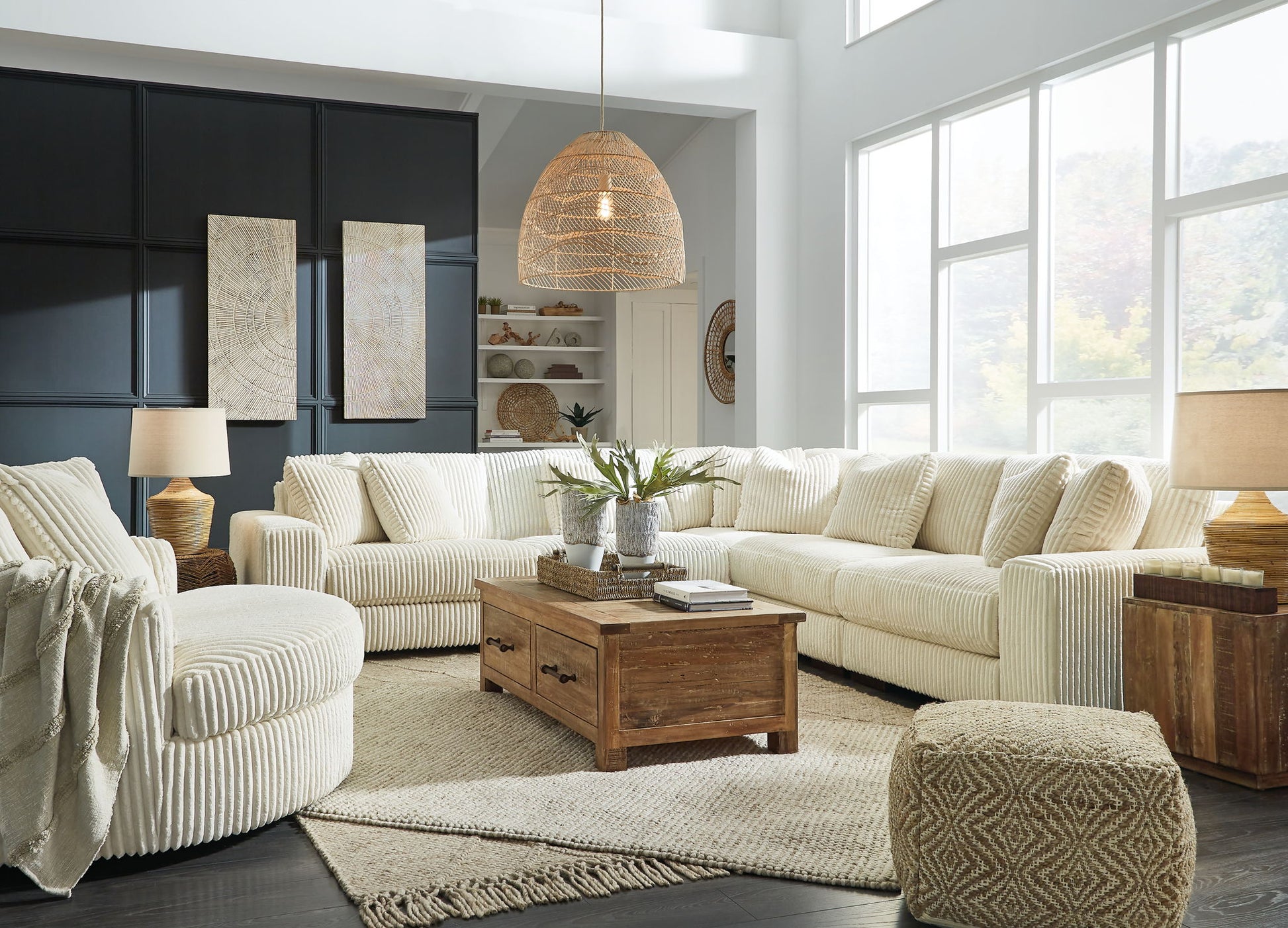 Lindyn - Corner Chair - Hornell Furniture Outlet