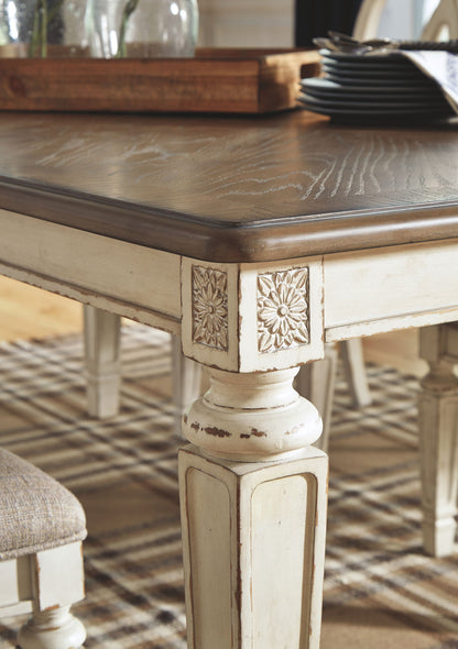 Realyn - Chipped White - Rectangular Dining Room Extension Table - Hornell Furniture Outlet