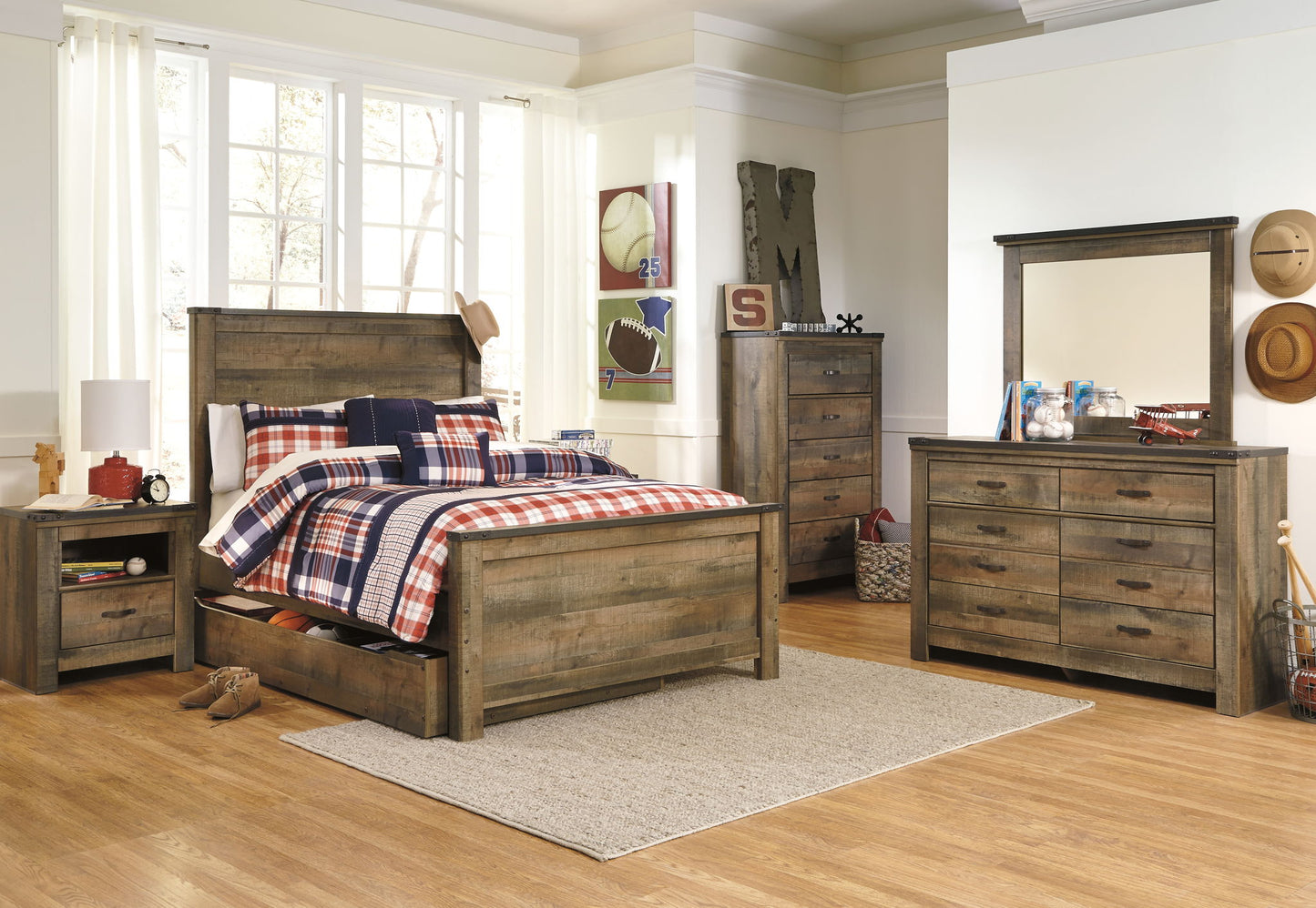 Trinell - Brown - Five Drawer Chest - Hornell Furniture Outlet
