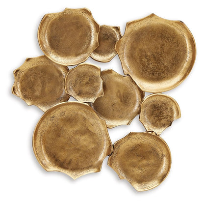 Gageton - Antique Gold Finish - Wall Decor - Hornell Furniture Outlet