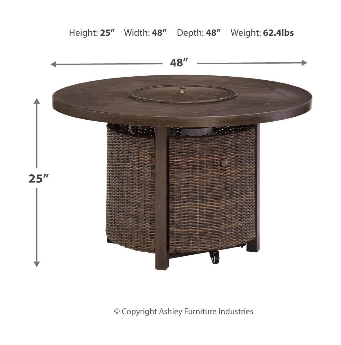 Paradise Trail - Medium Brown - 5 Pc. - Conversation Set with 4 Swivel Lounge Chairs - Hornell Furniture Outlet
