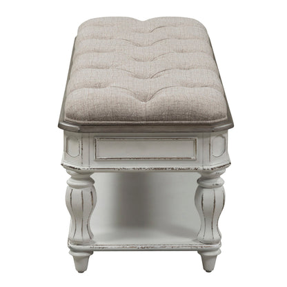 Magnolia Manor - Bed Bench - White - Hornell Furniture Outlet