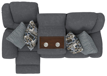Trifecta - Sofa With 3 Recliners and Drop Down Table - Hornell Furniture Outlet