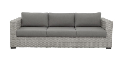Blakley - Outdoor Sofa With Half Round Wicker - Gray - Hornell Furniture Outlet