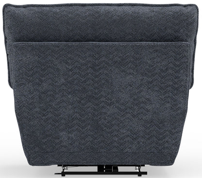 Paxon - Deep Seat Power Lay Flat Recliner With Power Adjustable Headrest - Smoke - Hornell Furniture Outlet