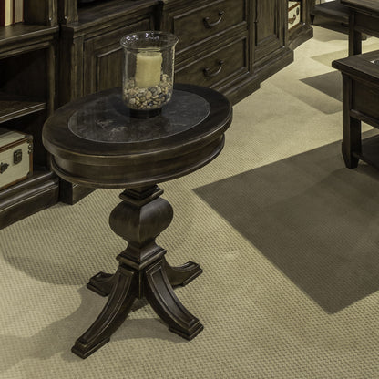 Paradise Valley - Round Chairside Table - Dark Brown - Hornell Furniture Outlet