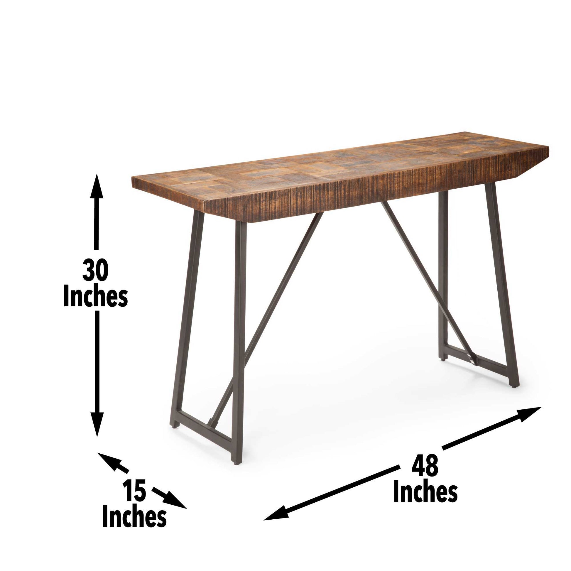 Walden - Parquet Sofa Table - Brown - Hornell Furniture Outlet