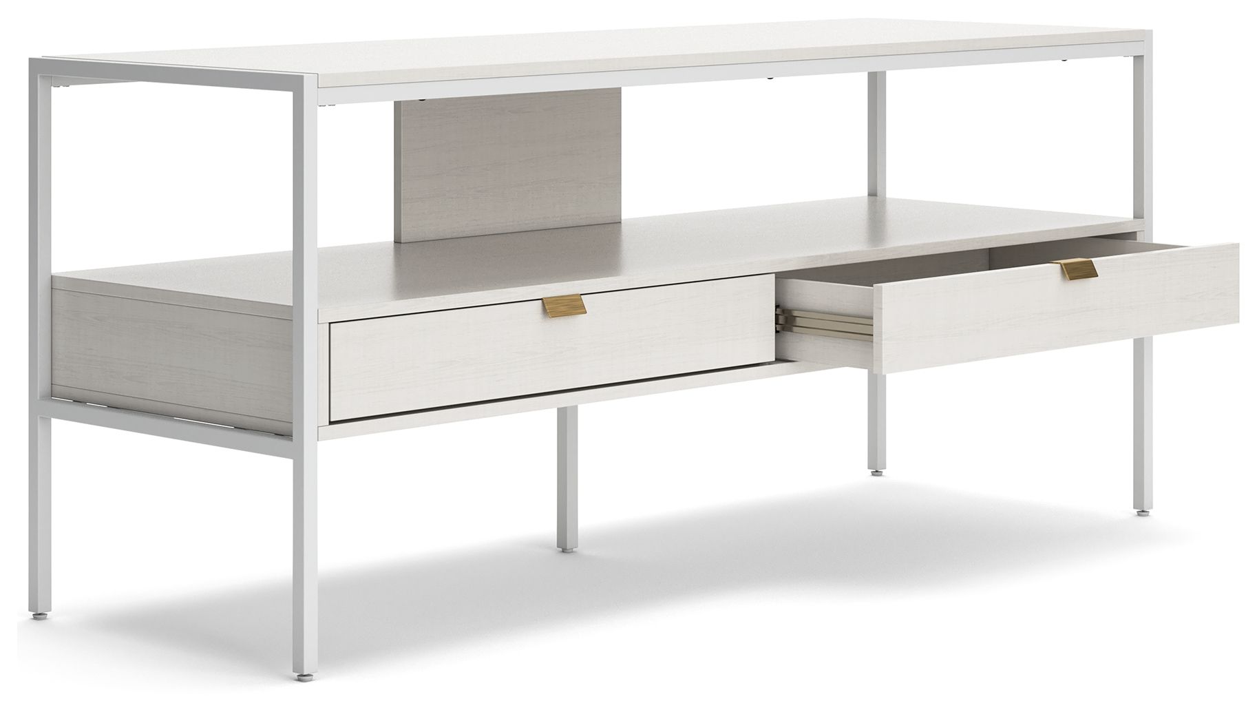 Deznee - White - Large TV Stand - Hornell Furniture Outlet
