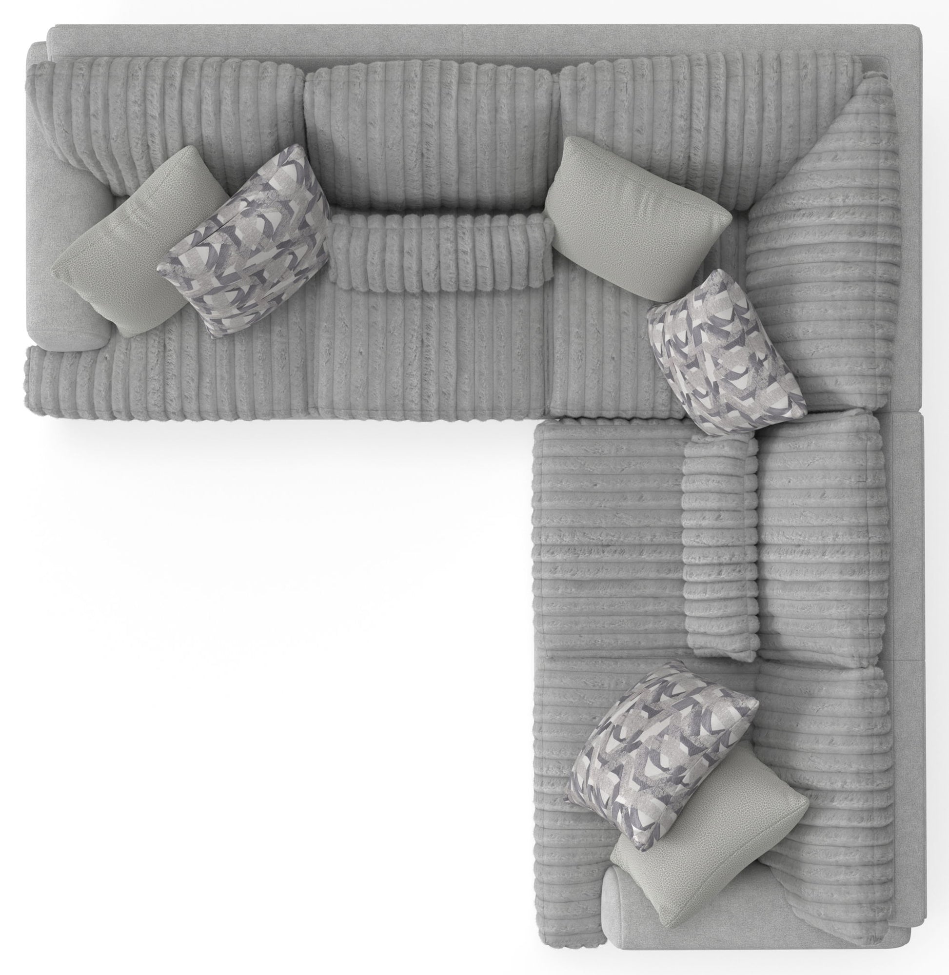 Titan - Sectional With Comfort Coil Seating And Accent Pillows Included - Hornell Furniture Outlet