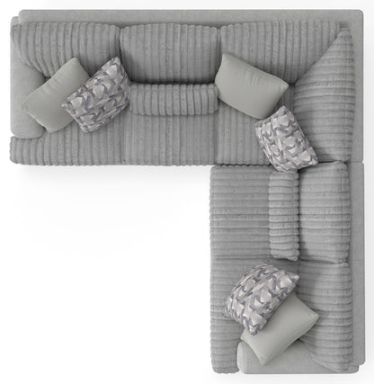 Titan - Sectional With Comfort Coil Seating And Accent Pillows Included - Hornell Furniture Outlet