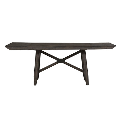 Double Bridge - Trestle Table - Dark Brown - Hornell Furniture Outlet