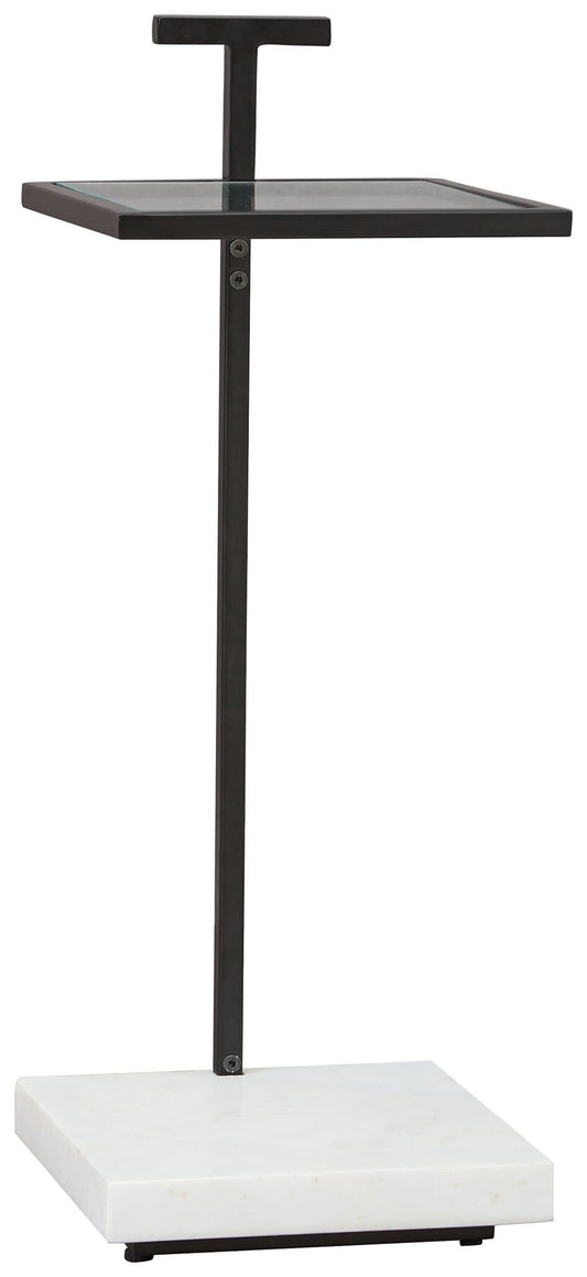 Mannill - Black / White - Accent Table - Hornell Furniture Outlet