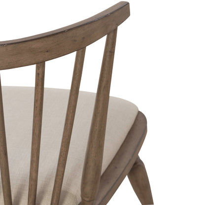 Americana Farmhouse - Upholstered Seat Windsor Chair (RTA) - Light Brown - Hornell Furniture Outlet