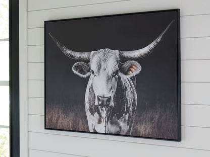 Harlandale - Black / White / Brown - Wall Art - Hornell Furniture Outlet