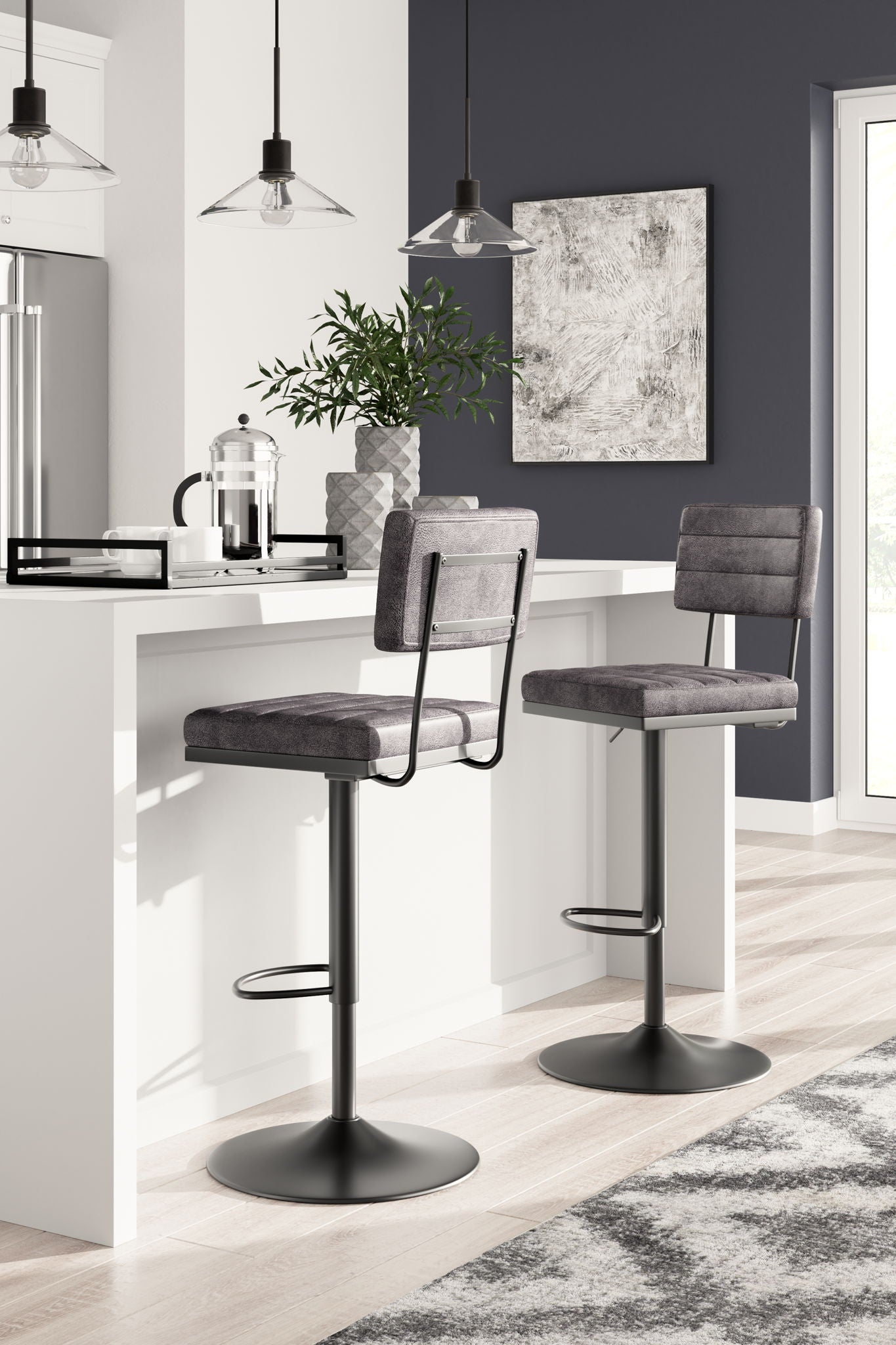 Strumford - Tall Swivel Barstool (Set of 2) - Hornell Furniture Outlet
