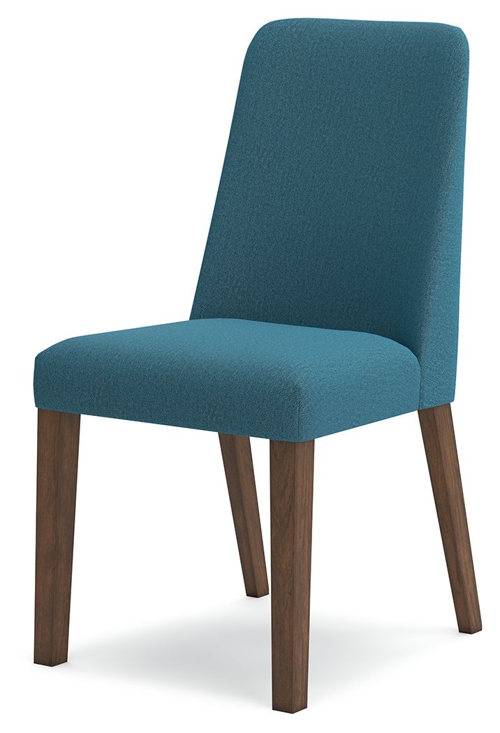 Lyncott - Blue / Brown - Dining Uph Side Chair (Set of 2) - Hornell Furniture Outlet