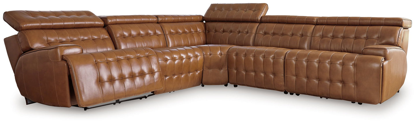 Temmpton - Power Reclining Sectional - Hornell Furniture Outlet