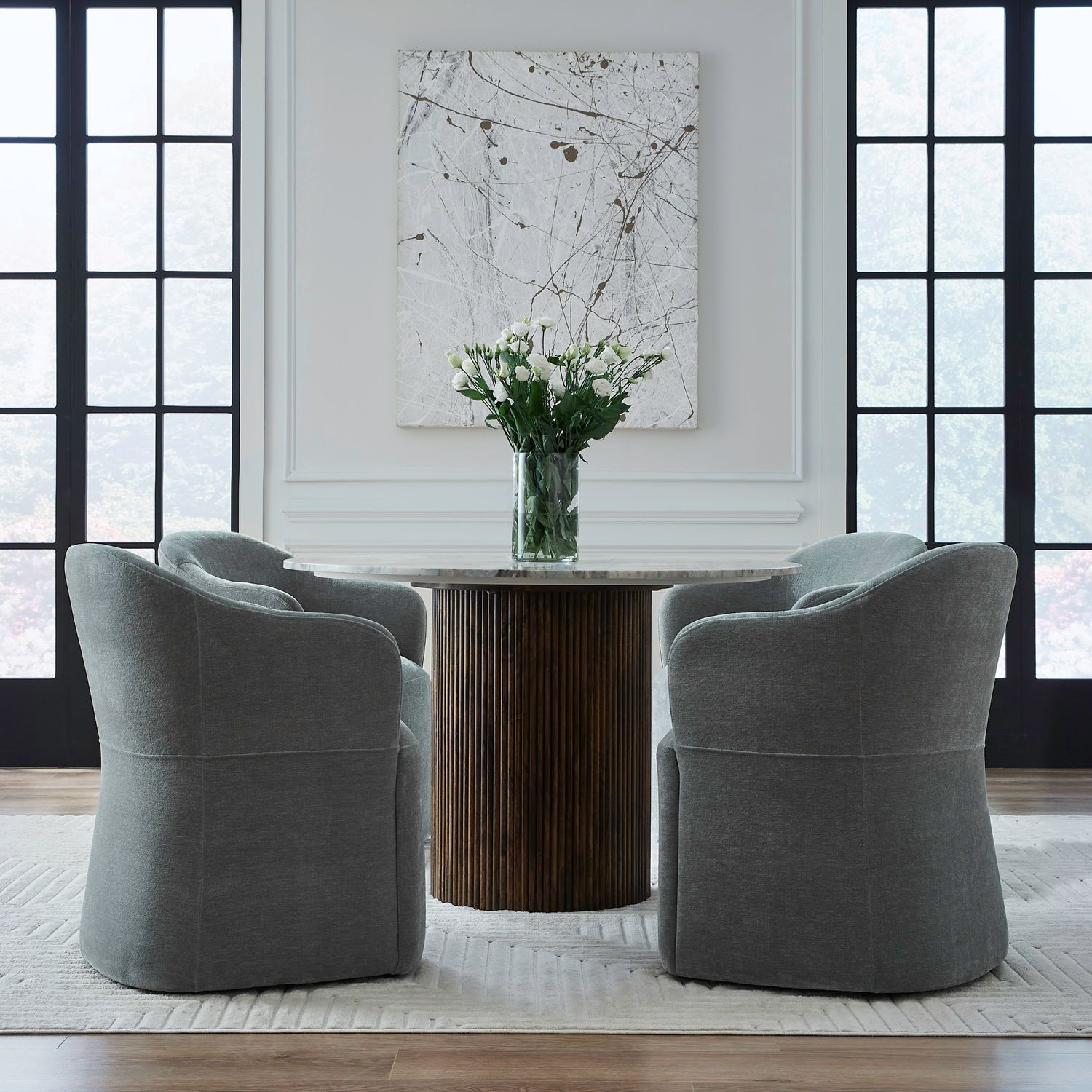 Accent Dining - Accent Chair With Casters - Hornell Furniture Outlet