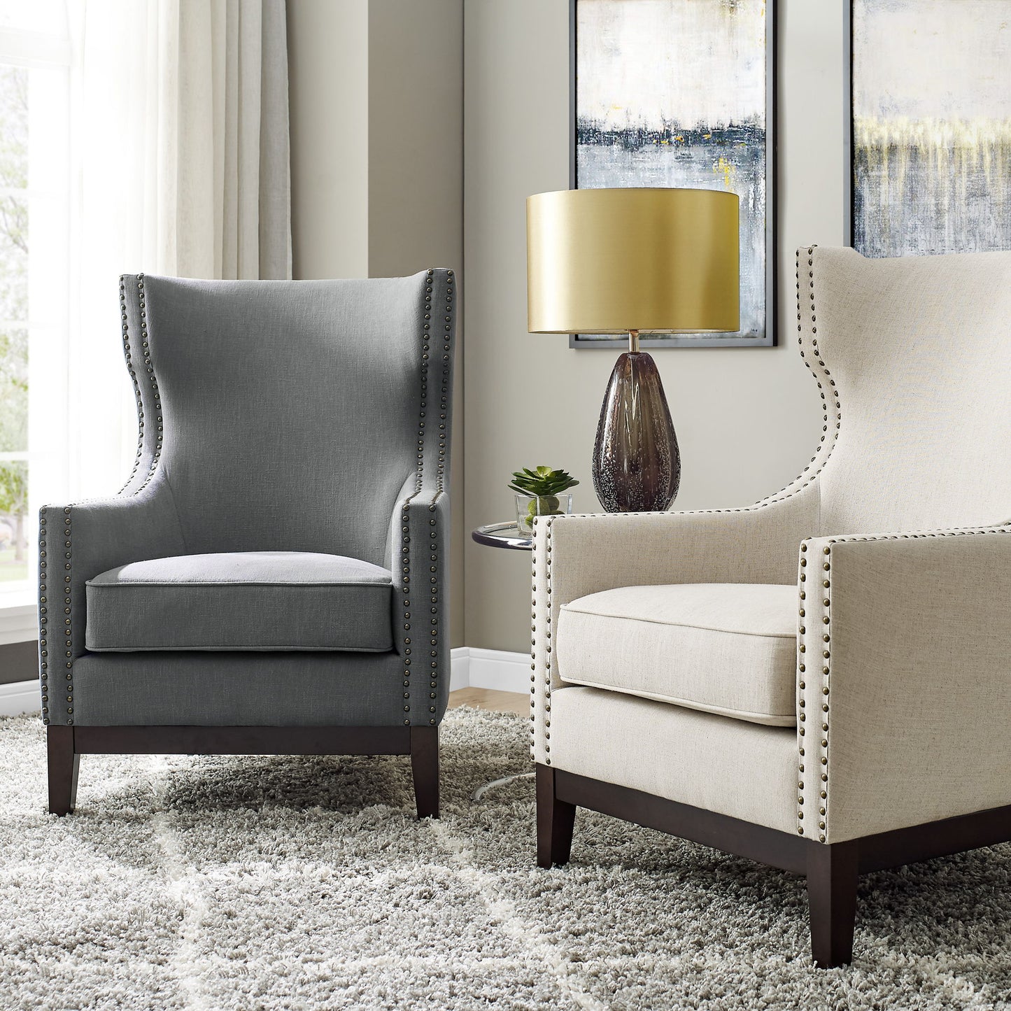 Roswell - Wingback Chair - Hornell Furniture Outlet