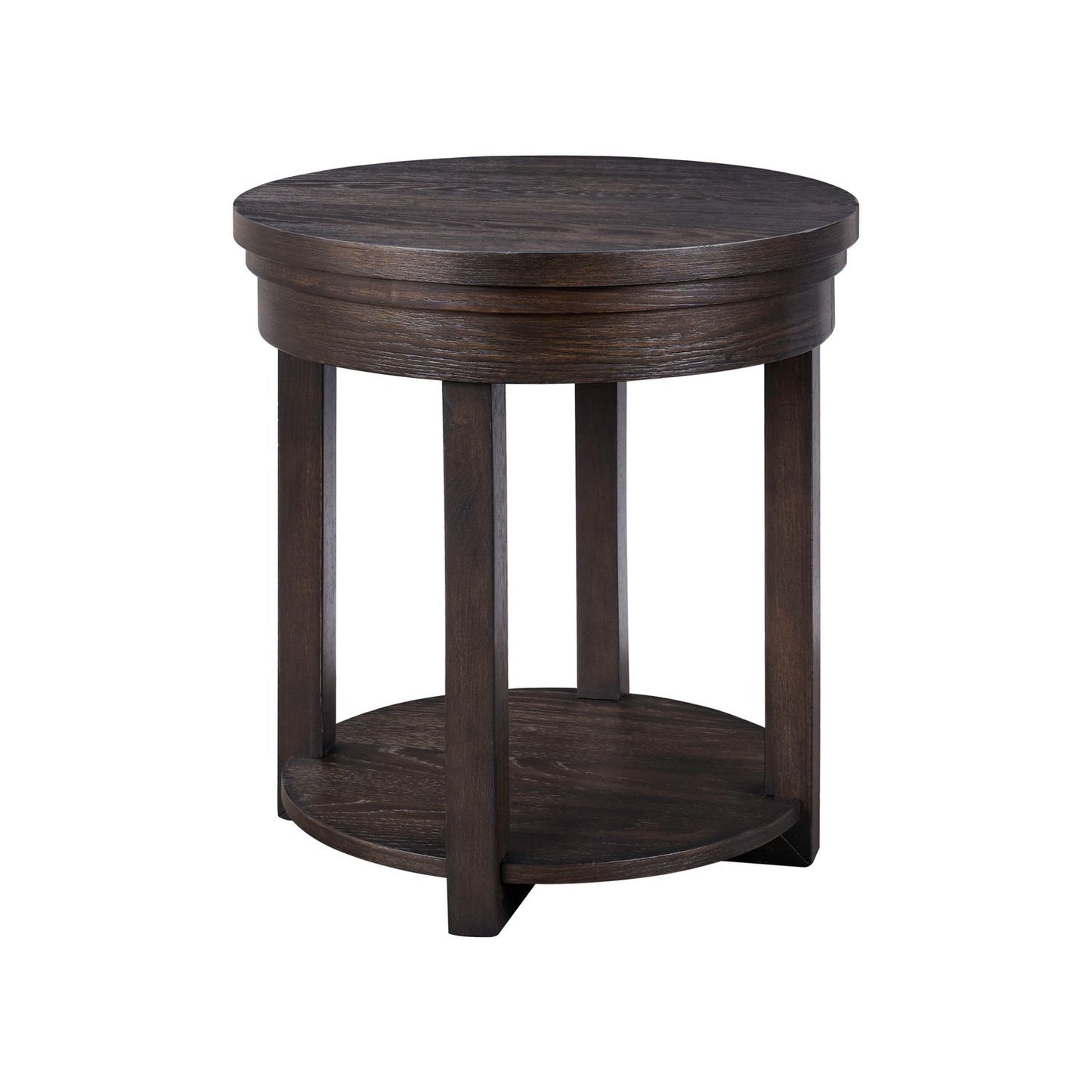 Weston - Round End Table - Brown - Hornell Furniture Outlet