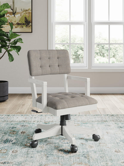 Robbinsdale - Home Office Desk Chair - Antique White - Hornell Furniture Outlet