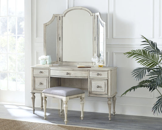 Highland Park - Vanity And Mirror And Bench - Hornell Furniture Outlet