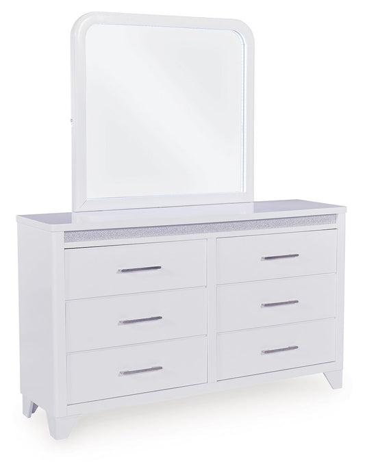Jarlee - White - Dresser And Mirror - Hornell Furniture Outlet
