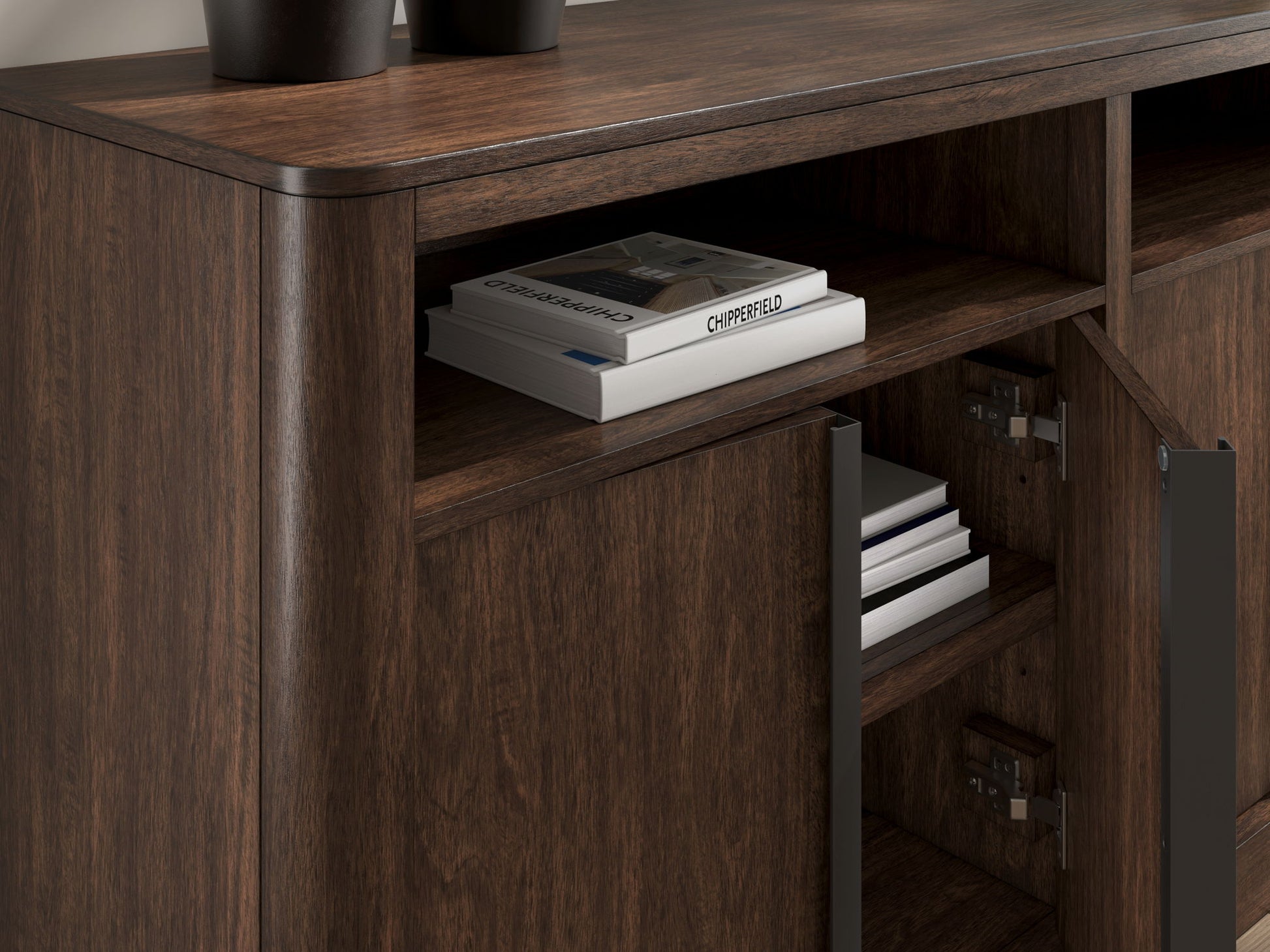 Dilenno - Dark Brown - Dining Room Server - Hornell Furniture Outlet