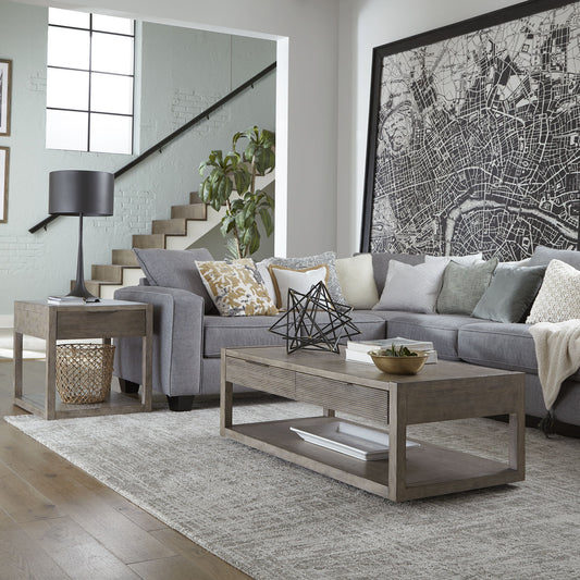 Bartlett Field - 3 Piece Table Set (1 Cocktail 2 End Tables) - Gray - Hornell Furniture Outlet