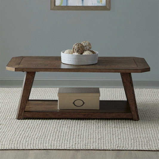 Carolina Park - Rectangular Cocktail Table - Amber Brown