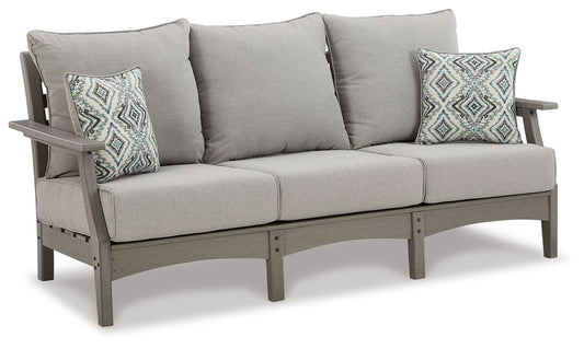 Visola - Sofa with Cushion - Gray - Hornell Furniture Outlet