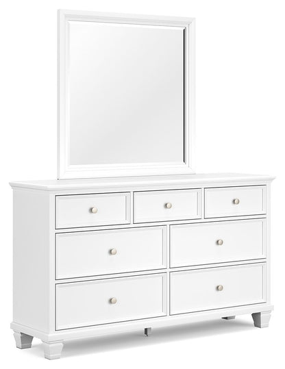Fortman - White - Dresser And Mirror - Hornell Furniture Outlet