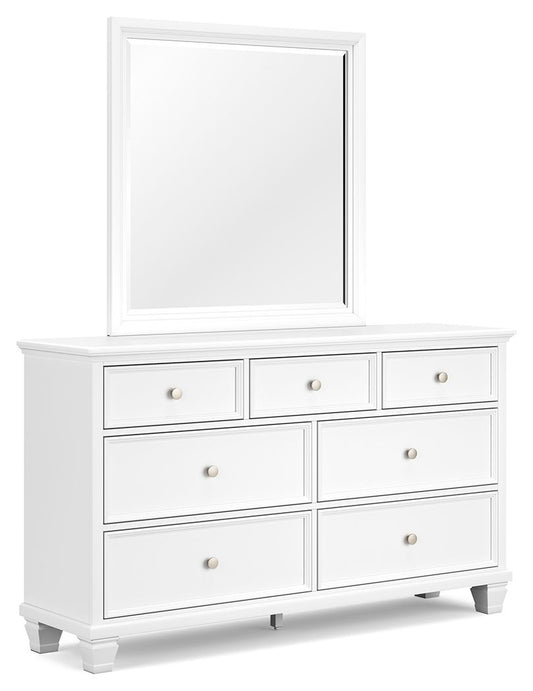 Fortman - White - Dresser And Mirror - Hornell Furniture Outlet